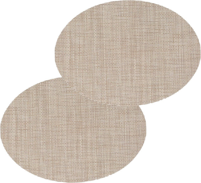 Secret De Gourmet Placemat Maoli - Set van 4x stuks - ovaal - naturel - 48 x 35 cm - kunststof - onderlegger - Tafel onderleggers