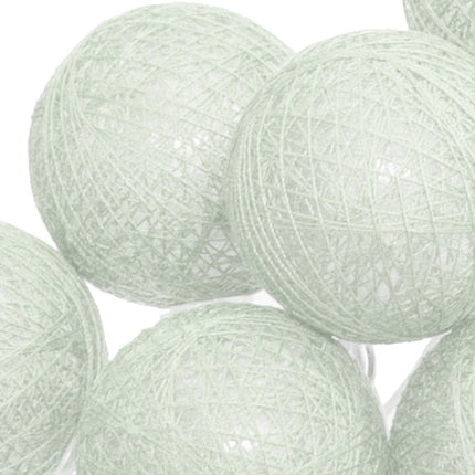Atmosphera Lichtslinger - 10 verlichte balletjes/bollen - lichtgroen - 165 cm - batterijen