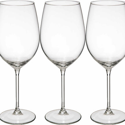 Secret de Gourmet Wijnglazen set Lina - doosje 12x stuks - chique glas - 54 CL - witte/rode/rose