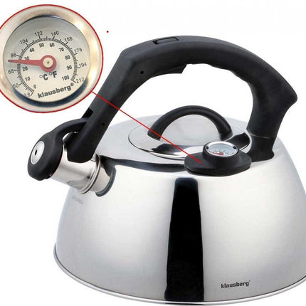 Klausberg KB-7370 fluitketel - 3L - rvs - alle warmtebronnen