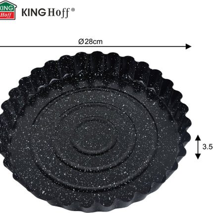 KINGHoff Taartvorm KH-1956 - Ø28 cm Anti-Aanbak Marmervorm voor Taarten en Quiches - Ovenbestendig tot 220°C
