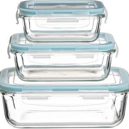 3x Lunchboxen in Glas - Ovenbestendig