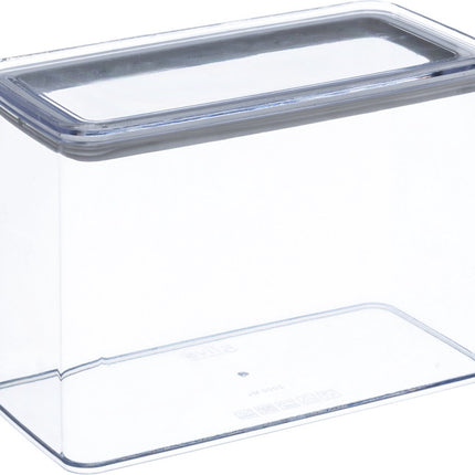 5Five Voorraadpot - keuken/voedsel - kunststof - 500 ml - luchtdichte deksel - transparant - 10 x 10 x 7 cm