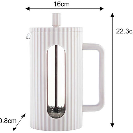 ZUIGER KOFFIE-/THEEZETAPPARAAT 1000 ml KLAUSBERG KB-7753 WIT