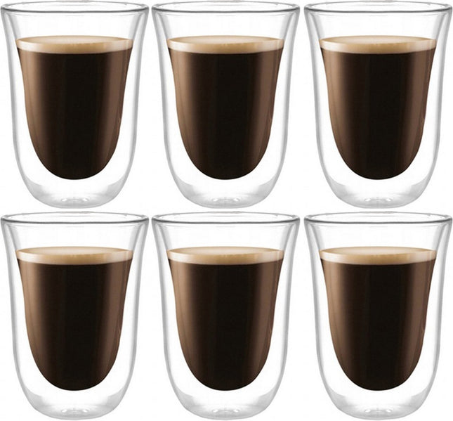 6 stuks Dubbelwandige Glazen - 270 ml - Koffieglazen - Theeglas - Cappuccino Glazen - Latte Macchiato Glazen
