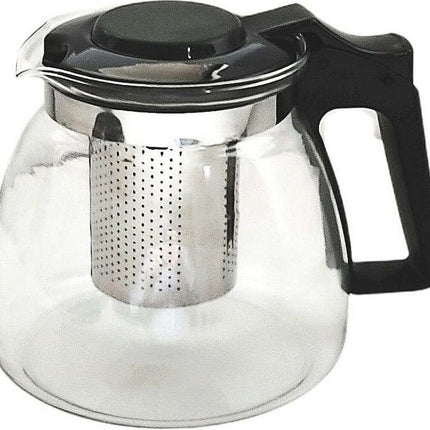 Glazen theepot 900 ml met filter/infuser en handvat - Theepotten/theekannen van glas - Theepot met thee infuser