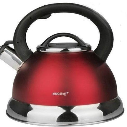 Kinghoff 3246 - Fluitketel - Rood  - 3L