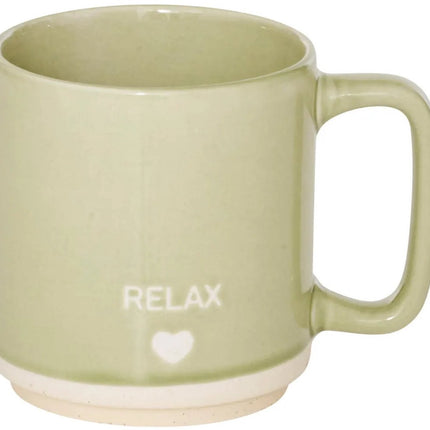Secret de Gourmet Koffie mokken/bekers Earth - 4x stuks in metalen rekje - Keramiek - glans afwerking - 340 ml - 7 x 9 cm