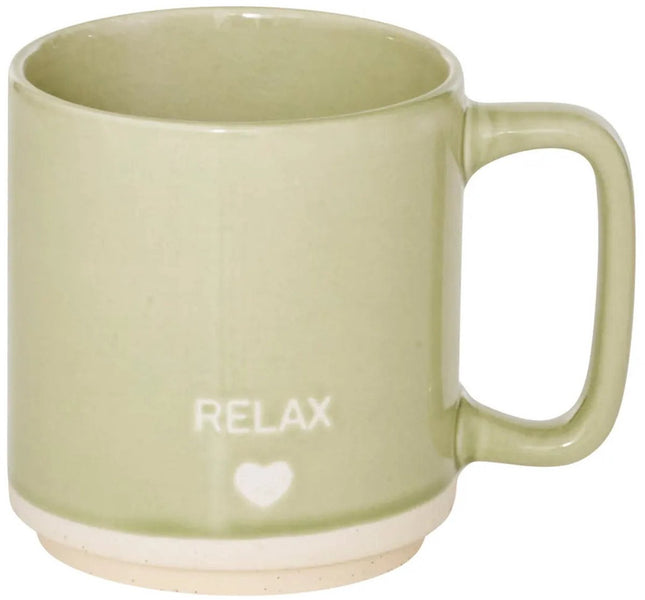 Secret de Gourmet Koffie mokken/bekers Earth - 4x stuks in metalen rekje - Keramiek - glans afwerking - 340 ml - 7 x 9 cm