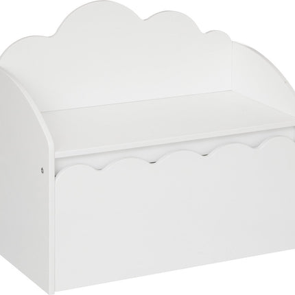 Atmosphera Kids Zoete wolk speelgoedkist / kinderbank - Opberger - Wit