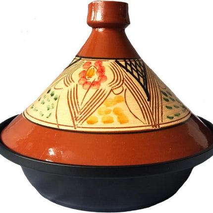 Tajine van aardewerk en gegoten aluminium, ook geschikt voor inductie