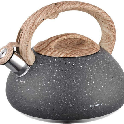 Top Choice - Fluitketel - 2.7 liter - marmerlook - houten handvat