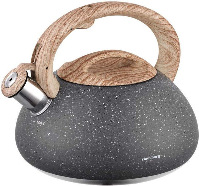 Top Choice - Fluitketel - 2.7 liter - marmerlook - houten handvat