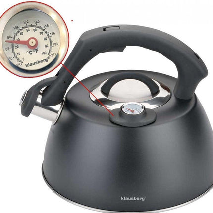 Klausberg KB-7371 fluitketel - 3L - rvs - alle warmtebronnen