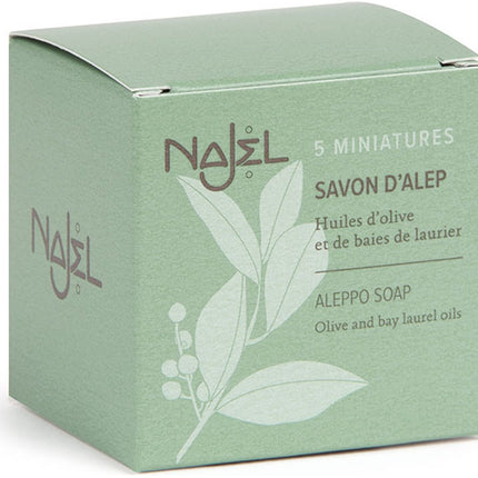 Najel - Aleppo gastenzeepjes - SET 5 zeepjes - 5 x 20g - Natuur Cosmetica - Biologisch