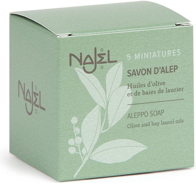 Najel - Aleppo gastenzeepjes - SET 5 zeepjes - 5 x 20g - Natuur Cosmetica - Biologisch