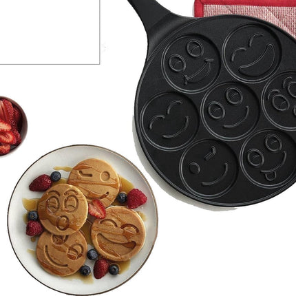 Qoock Pannekoekenpan - Emoji vorm - 26 Cm - Vaatwasser Bestendig