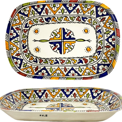 Set van 2 Marokkaans bord - multi color - Handbeschilderd