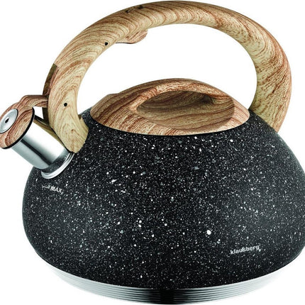 Klausberg 7279 - Fluitketel - zwart - marmer - 2.7 liter
