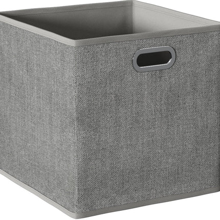 5Five Opbergmand/kastmand grijs - linnen - 29 liter - 31 x 31 x 31 cm - Opbergbox - Vakkenkast manden