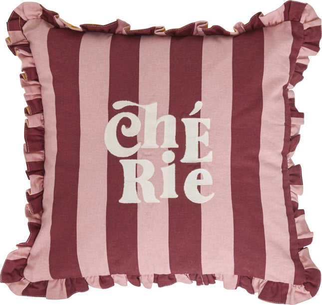 Atmosphera Kids Chéri kussen - 40x40cm - Roze/Oranje