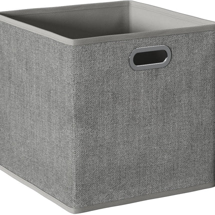 5Five Opbergmand/kastmand grijs - linnen - 29 liter - 31 x 31 x 31 cm - Opbergbox - Vakkenkast manden