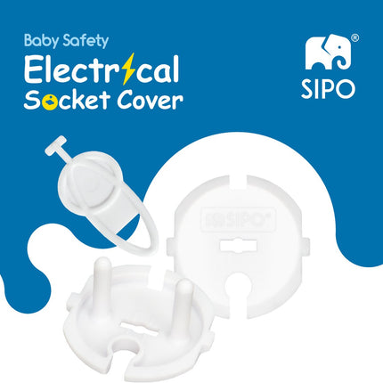 SIPO Stopcontactbeveiliging - 12-delig Set Witte Afdekplaat Type F - Vingerbescherming voor Kinderen - SBS-F20