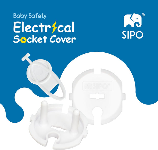 SIPO Stopcontactbeveiliging - 12-delig Set Witte Afdekplaat Type F - Vingerbescherming voor Kinderen - SBS-F20