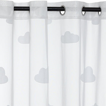 Atmosphera Kids Gordijn Wolken doorzichtig 140x240cm - Wit