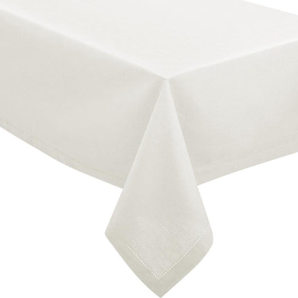 Tafelkleed van katoen rechthoekig 240 x 140 cm - wit - Eettafel tafellakens
