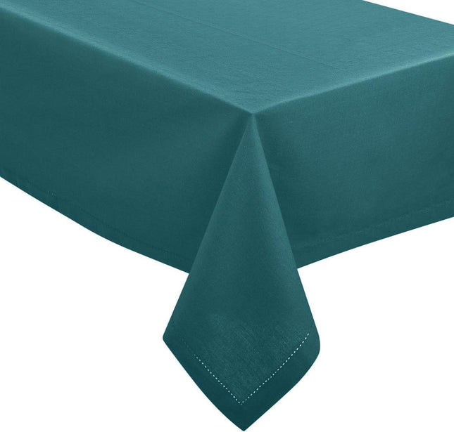 Tafelkleed van katoen rechthoekig 240 x 140 cm - petrol blauw - Eettafel tafellakens