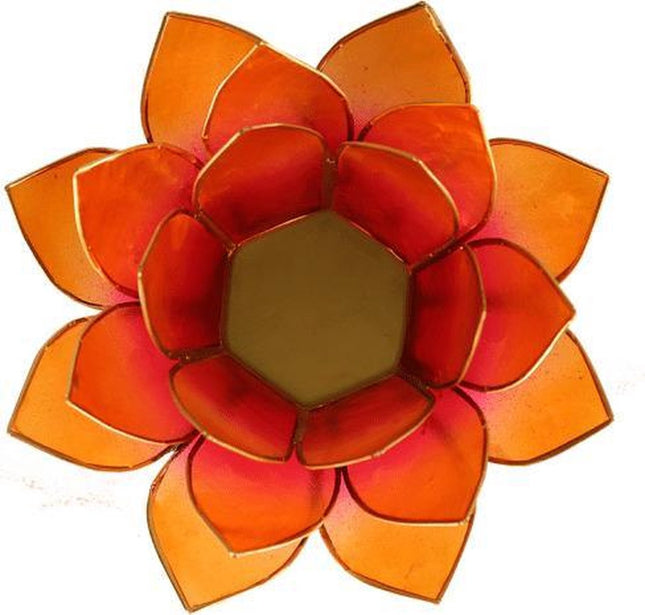 Yogi & Yogini Lotus sfeerlicht 2-kleurig roze-oranje -- Ø 13.5 cm