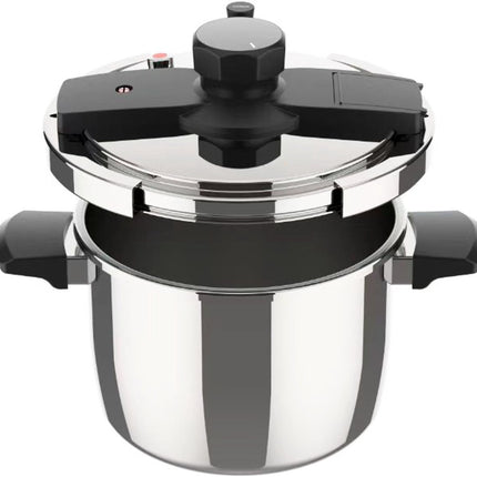 RVS Snelkookpan 6 Liter – Geschikt voor Inductie – Met Veiligheidsklep, Drukregelaar en Vergrendelingssysteem
