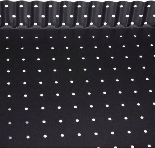 Bakvorm quiche / taart met losse bodem en geperforeerd rechthoek 31 X 21 cm