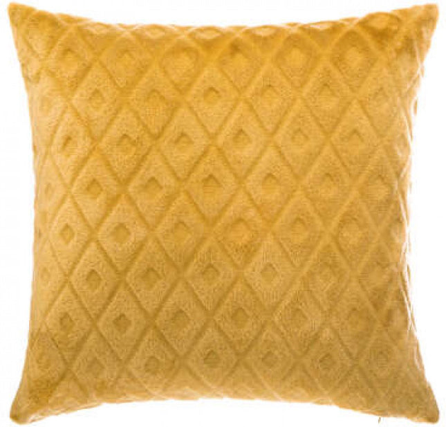 Kussen - Sierkussen - Comfort Above - Zacht - Geblokt - Atmosphera Créateur d'intérieur® - Kussen Okergeel met Palmblad motief Strak Design - 40x40cm