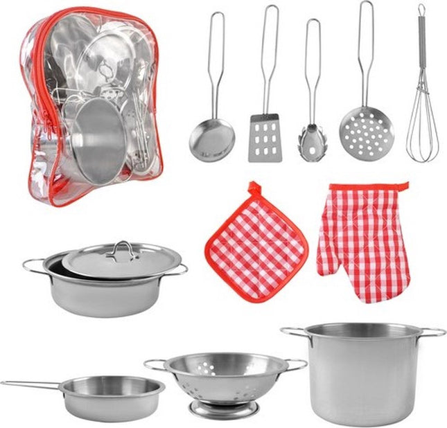 Keuken speelgoed - 13 stuks - Pannenset - Keuken speelgoed - Servies - Speelgoed voor jongens en meisjes