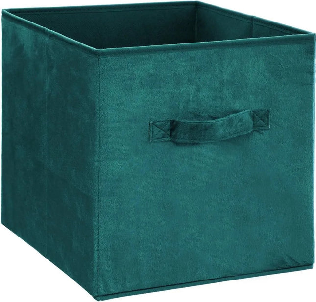 5Five Opbergmand/kastmand - petrol groen - 29 liter - 31 x 31 x 31 cm - Opbergboxen - Vakkenkast manden - polyester