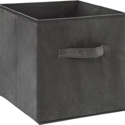 5Five Opbergmand/kastmand - zwart - 29 liter - 31 x 31 x 31 cm - Opbergboxen - Vakkenkast manden - polyester
