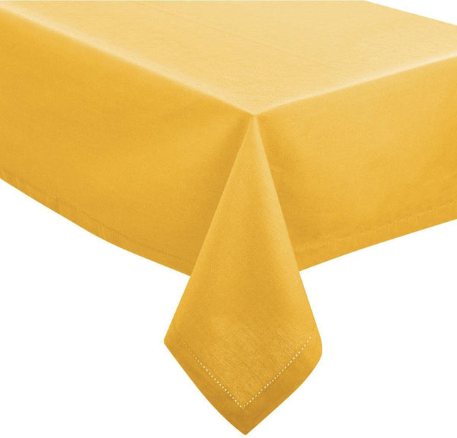 Tafelkleed van katoen rechthoekig 240 x 140 cm - geel - Eettafel tafellakens