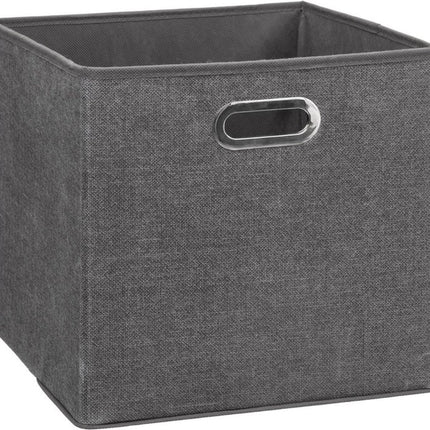 5Five Opbergmand/kastmandje - Donkergrijs - 31 x 31 x 31 cm - 29 liter - Vakkenkast manden - Stof met versterkte bodem - Opvouwbaar