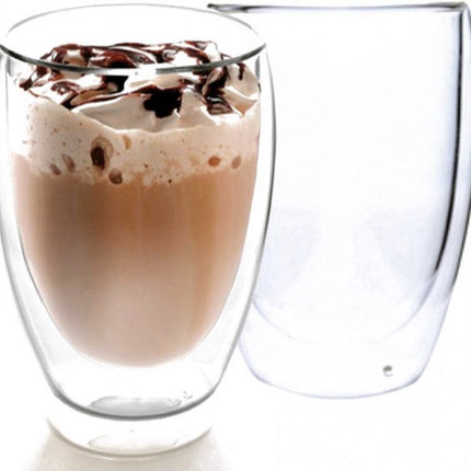 Dubbelwandige Glazen - 350ml - Set Van 6 - Latte Macchiato Espresso Koffieglazen - Koffiekopjes - Theeglazen - Koffieglas