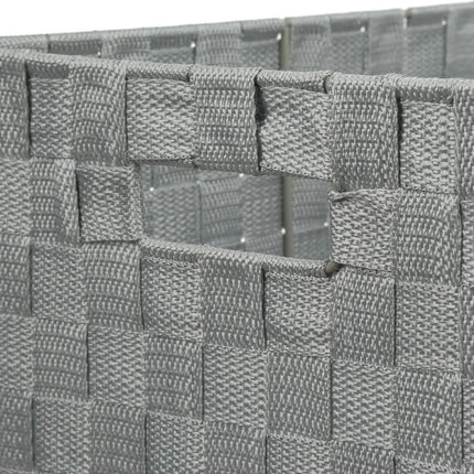 Gevlochten opbergmanden - Set van 4 - polyester - grijs - kast-organisers - opbergen
