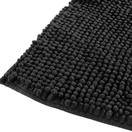 Atmosphera Badkamer kleedje/badmat voor de vloer - 50 x 80 cm - zwart