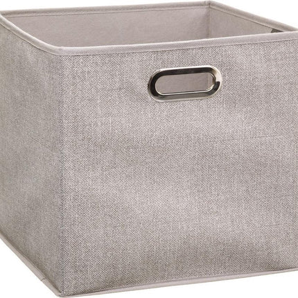5Five Opbergmand/kastmandje - Donkergrijs - 31 x 31 x 31 cm - 29 liter - Vakkenkast manden - Stof met versterkte bodem - Opvouwbaar