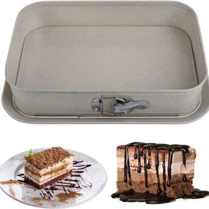 KINGHoff KH1978 Grote Rechthoekige Bakvorm 39x27x7,5 cm - XL Vorm voor Cheesecake, Ovenschotels en Taarten - Antiaanbaklaag - Ovenbestendig tot 220°C - Ovenvorm - Bakvorm - Cakevorm XL -