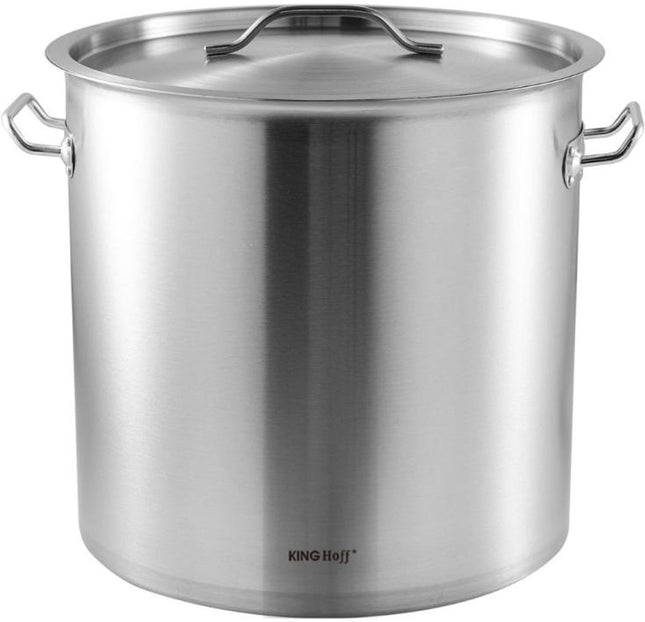 Kinghoff Kookpan 21 liter - Ø30cm - Geschikt voor alle Kookzones (Incl. Inductie) - Voor Professioneel en Huisgebruik - Stoompan - Soeppan