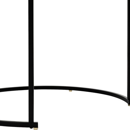Atmosphera Bijzettafels Noah - Ø35/56/54xH45cm - Set van 3 stuks - Zwart