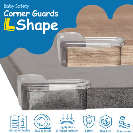 SIPO Hoekbeschermers - 12-delig Set Transparante Silicone Hoekbescherming voor Meubels - SBS-EC52 - Tafelbescherming -