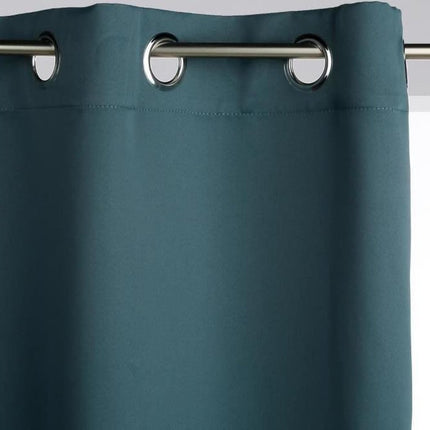 Gordijnen Atmosphera Ondoorzichtig Polyester Groen 2 Stuks (135 x 240 cm)
