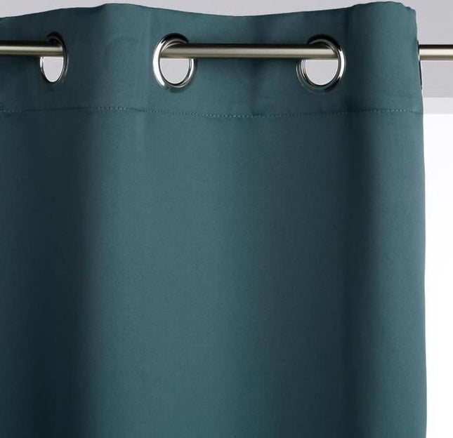Gordijnen Atmosphera Ondoorzichtig Polyester Groen 2 Stuks (135 x 240 cm)